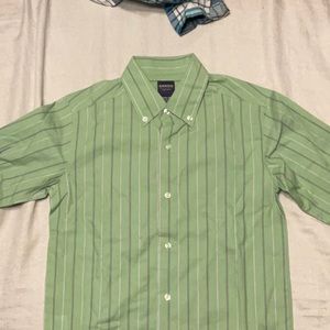 Arrow Green Striped Shirt for Boys